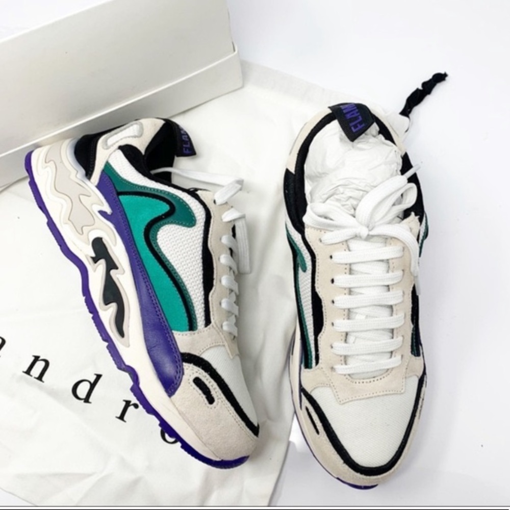 Sandro Flame Designer Leather Sneakers NEW!